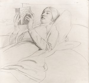 Winifred Knights (1899-1947) portréja, olvasmány, 1921 körül